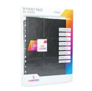 Gamegenic 18-Pocket Sideloading Pages Zwart 10 stuks