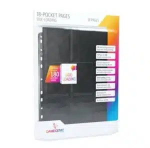Gamegenic 18-Pocket Sideloading Pages Zwart 10 stuks