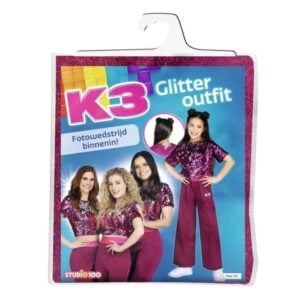 Verkleedpak K3 glitter 9 - 11 jaar | maat 152