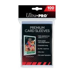 Ultra Pro Platinum Premium Card Sleeves 100st Transparante sleeves voor het optimaal beschermen van je kaarten! Een pakje bevat 100 sleeves. 100 Premium sleeves Merk Ultra