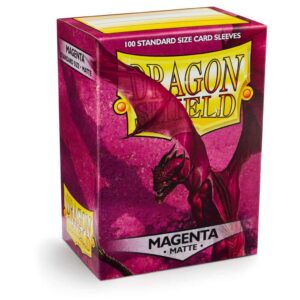 DRAGON SHIELD STANDARD SLEEVES - MATTE MAGENTA (100 SLEEVES)