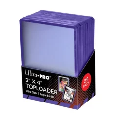 Ultra Pro Toploader Purple Border 3" x 4" (25 stuks)