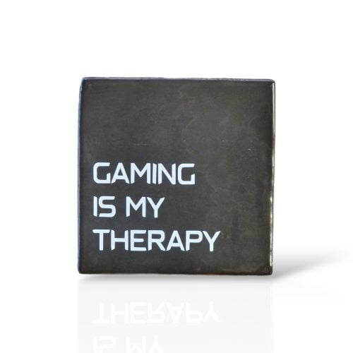 Tegeltje 10 x 10 cm - Gaming Is My Therapy