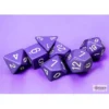 Dice Set Opaque Polyhedral Purple/White  (7-delig)
