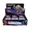Een boosterbox bevat 36 play boosters. Een play booster bevat 14 Magic: the Gathering kaarten van Foundations.