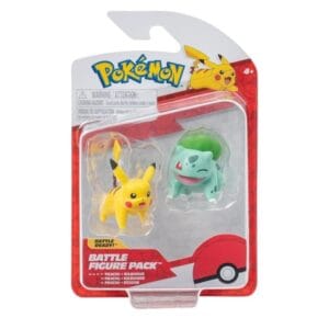 Super leuke Pokémon speelgoed speelset met twee de twee populaire Pokemon Pikachu en Bulbasaur.