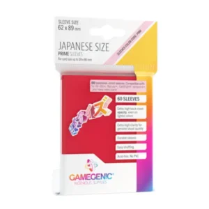 Gamegenic Japanese Size Prime Sleeves Red (60)