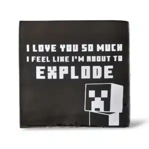 Tegeltje met tekst | I Love You So Much, I'm About To Explode | 10x10cm