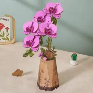 Alternative view of Robotime Purple Moth Orchid / Paarse Orchidee TW091