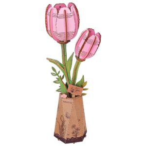 Robotime Pink Tulip Bouwpakket (3D Puzzel)