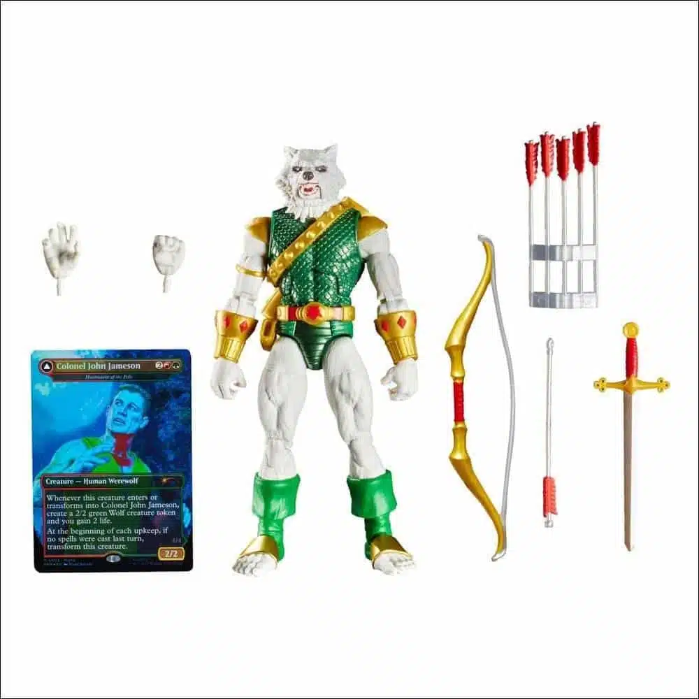 Marvel Legends Magic: The Gathering Man-Wolf (plus Exclusive Foil Card) - Afbeelding 2