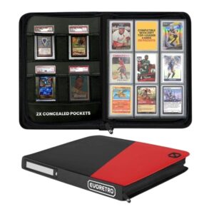 Alternative view of Evoretro Shield+ Toploader Cards Binder 216 Black/Red