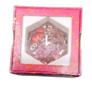 Alternative view of Sirius Dice Snowglobe D20 Valentine's Rose (Dobbelsteen)