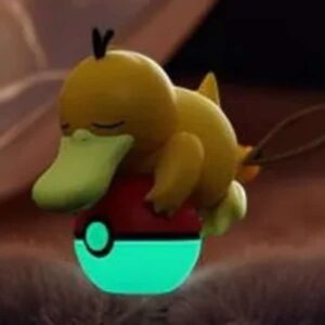 Alternative view of Pokémon Psyduck + glow-in-the-dark Poké Ball figure