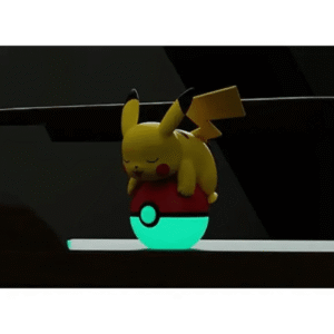 Alternative view of Pokémon Pikachu + glow-in-the-dark Poké Ball figure