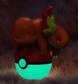 Alternative view of Pokémon Charmander + glow-in-the-dark Poké Ball figure
