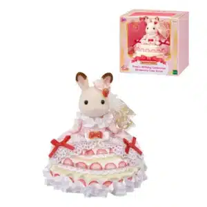 Sylvanian Families Freya's verjaardag set aardbeien cake jurk 5847