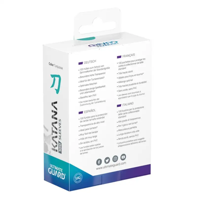 Ultimate Guard Katana Sleeves Teal kleur