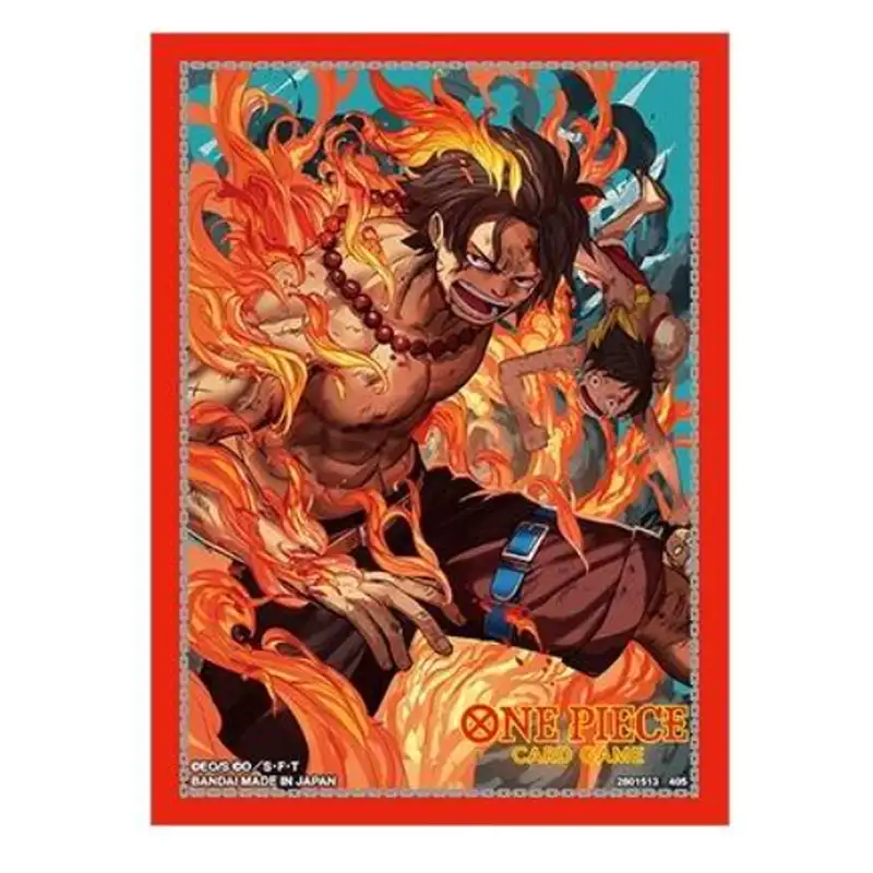 One Piece Official Sleeves Bandai PORTGAS D. ACE & LUFFY