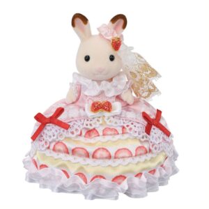 Sylvanian Families Freya's verjaardag set aardbeien cake jurk 5847