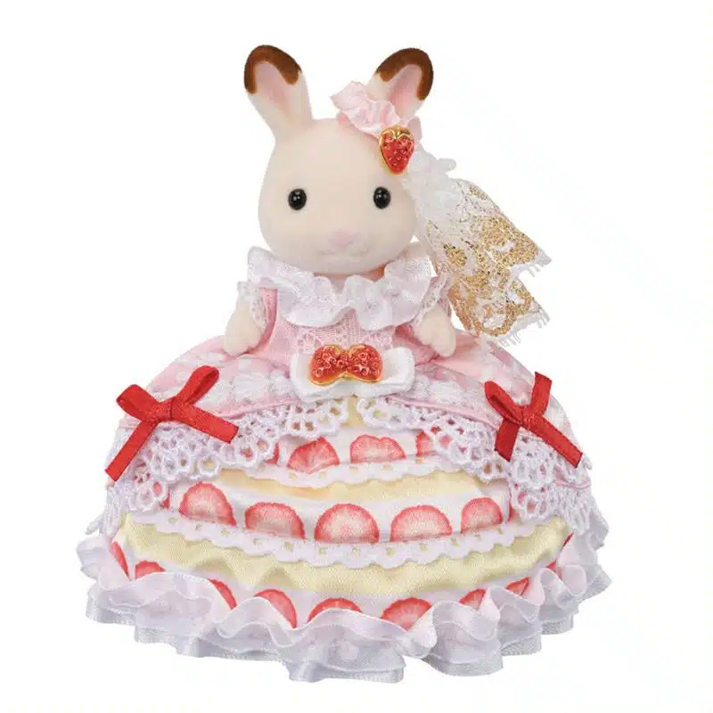 Sylvanian Families Freya's verjaardag set aardbeien cake jurk 5847