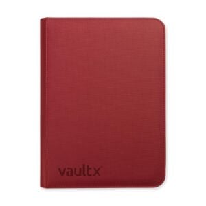 Vault X 9-Pocket Exo-Tec® Zip Binder Metallic Red