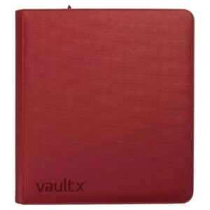 Vault X Premium EXO-TEC Zip Binder 24 Pocket Metallic Red