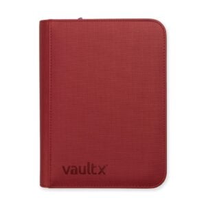 Vault X 4-Pocket Exo-Tec® Zip Binder Metallic Red