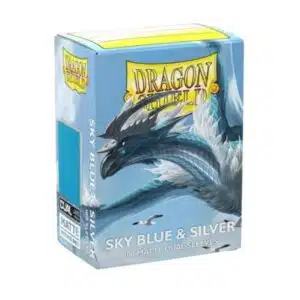 Dragon Shield Dual Matte Sleeves Sky Blue & Silver (100 stuks)