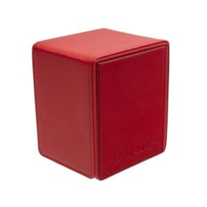 Ultra Pro - Vivid Alcove Flip Card Deck Box (Red) - Stores & Protects Up To 100 Standard Size