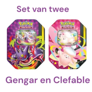 Pokemon TCG: Mega Moonlit Tin Gengar en Clefable (set van 2 tins)