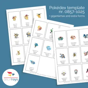 Pokemon Pokedex Template 3 (0857-1025) + Gigantamax + extra forms