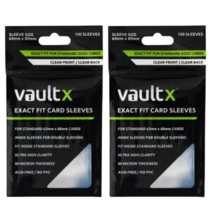 Vault X Exact Fit Card Sleeves&nbsp;200 stuks (dubbel pack)